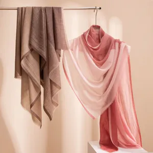 Gradient wool scarf lightweight air conditioning shawl unisex versatile main view display