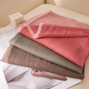 Summer gradient wool scarf thin versatile shawl fashion air conditioning women men top