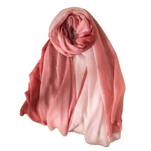 Gradient wool scarf lightweight summer shawl women men stylish pink fashion accessories