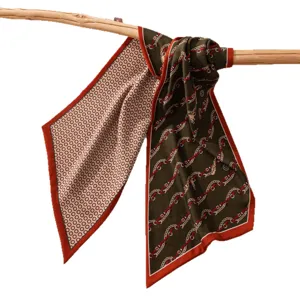 Seta lana sciarpa primavera nuovo retro lusso streamer diagonale fazzoletto vista principale.