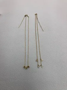 Collana con nome lettera DIY in acciaio inossidabile, gioielli con ciondolo alfabeto dorato.