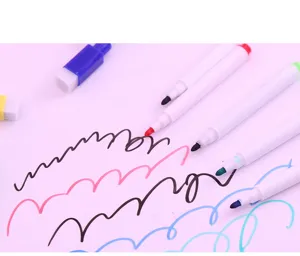 Children erasable whiteboard markers colorful pens cute stationery school set detail view