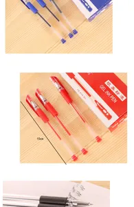 Standard 0.5mm gel ink pen set with smooth writing, suitable for office and school use.