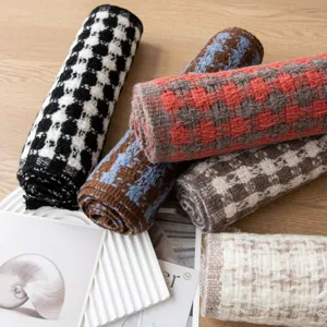 Thickened plaid wool scarf for men and women, premium cozy winter neck warmer!