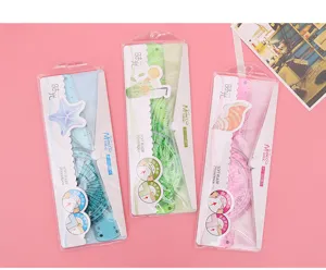 Großhandel bunte weiche Lineal Set 20cm 4-teilig transparente Kunststoff Lineal für Schüler lernen