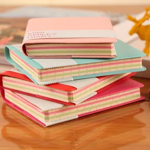 Mini cuaderno de cubierta de PVC colorido diario lindo papeleria escolar regalo planificador