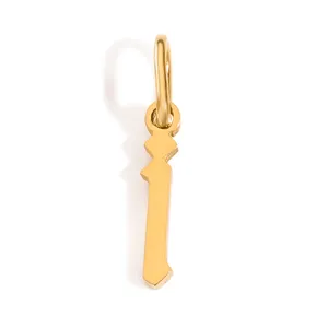 Ciondolo charm con lettere gotiche dorate 26 per collana braccialetto DIY creazione di gioielli.