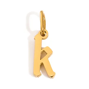 Ciondolo lettera K gotico in oro collana braccialetto accessorio gioiello fai da te