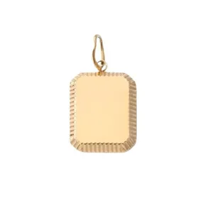 Golden stainless steel blank dog tag pendant square metal necklace jewelry accessory for men