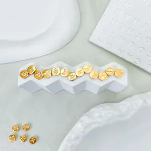 Stainless steel gold smiley face heart loose beads DIY charm jewelry accessories