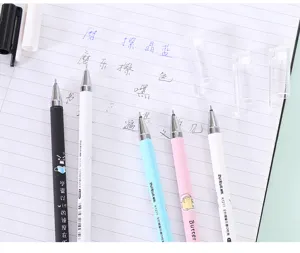 Cute erasable gel pens set 0.5mm black blue ink cute cartoon stationery school supplies