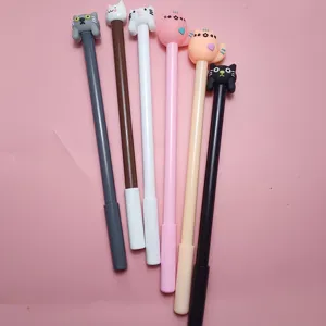 Set di penne gel gatto cartone animato carino, penne creative per studenti e cancelleria.