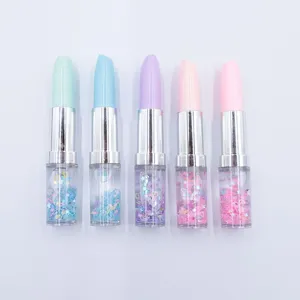 Cute lipstick gel pen set quicksand aesthetic kawaii school stationery student writing supplies