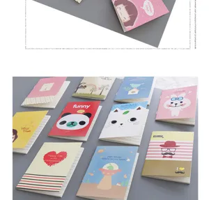 Cuaderno de bolsillo portátil con diseño de dibujos animados lindo regalo para estudiantes