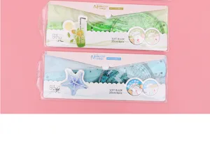 Biegsames Lineal Set 20cm 4 Stueck transparentes Kunststoff Schueler Schreibwaren