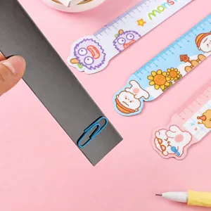 Niedliches Cartoon magnetisches Lineal, 15cm flexibles Plastik Tier Lineal für Kinder.