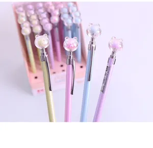 Cute bear head mechanical pencil 0.5mm metal automatic pencil school stationery supply