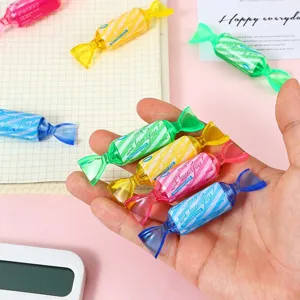 Cute candy shaped ballpoint pen mini colorful creative stationery set for students and kids detail