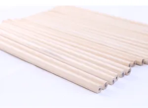 Unlackierte Holzbleistift Detailaufnahme Nahaufnahme mit Minenspitze und sauberer Anordnung.