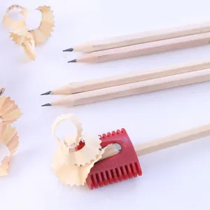 Natürliche Holzbleistifte Set mit Anspitzer für Schüler und Kinder Lernmaterialien