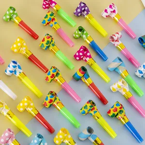 Colorful party blowouts blow horns candy color kids birthday celebration plastic toys set
