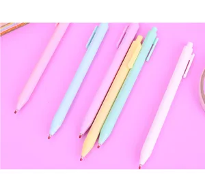 Macaron gel pens set for student writing and school stationery supplies, multi-color.