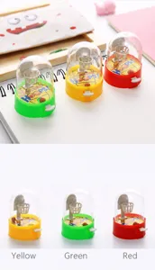 Mini desktop finger basketball shooting game toy, portable plastic palm basketball set.