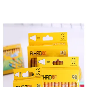 Colorful boxed crayons in 8, 12, and 24 color sets, perfect for school supplies and gifts.