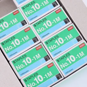 PENGBO No.10-1M agrafes 1000 pièces petites épingles de bureau emballage boîte verte
