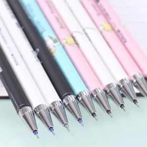 Cute cartoon gel pen erasable ink black blue writing stationery school office supplies 0.5mm