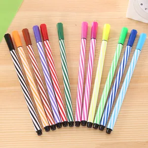 Stylos aquarelle 12 couleurs marqueurs dessin enfants ensemble papeterie créative fournitures art