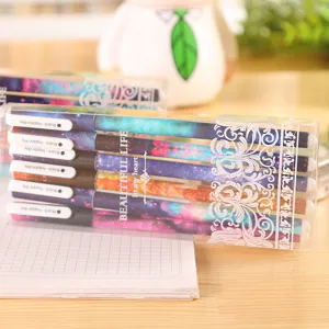Sternenhimmel Gelstift Set 6 Stueck schwarze Tinte kreative Schreibwaren Schueler