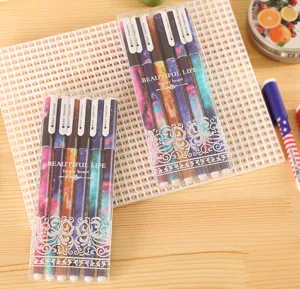 Schwarzer Stern Gel-Tintenstift 6er-Set, kreatives Schüler-Schreibwaren Schulset Stifte