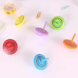 Set di trottole in legno colorate giocattoli educativi per bambini regali creativi