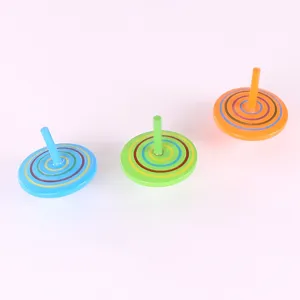 Giocattolo trottola di legno colorato per bambini gioco educativo classico regalo