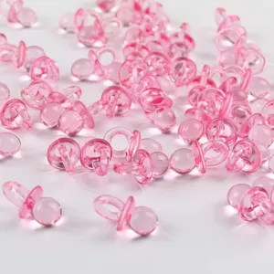Rosa Acryl Schnuller für süße Babyshower Party Dekorationen und DIY Bastelgeschenke.