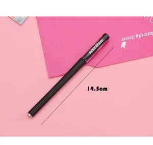 Black gel pen matte stationery writing pen 0.5mm office school supply fine point durable