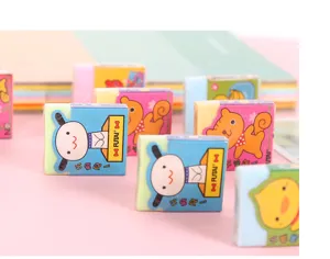 Cute cartoon scented erasers for students, colorful animal designs, creative stationery and gifts.