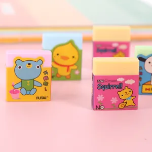 Cute Student Scented Cartoon Animal Eraser Mixed Style Rubber Eraser Stationery Gift For Kids School Supplies