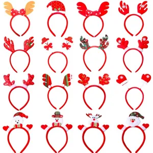 Christmas headband reindeer antlers Santa hair hoop holiday party cute hair accessories for kids