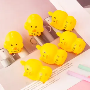 Cute yellow duck squeeze toy stress relief funny squeaky toy cute desktop decor gift
