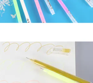 Candy color gel pens DIY photo album graffiti pens high gloss neutral pens for students writing