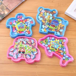 Creative Cartoon Eraser Set Plastic Tray Cute Animal Vehicle Eraser For Kids School Stationery Cultural Supplies