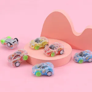 Transparente Mini-Rückzug-Spielzeugautos, bunte Rennautos für Kinder und Geschenke.