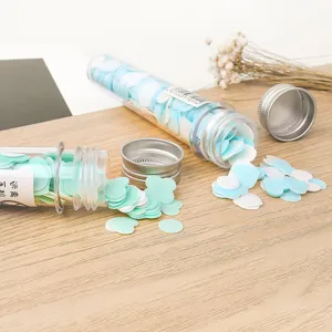 Portable travel soap paper sheets in test tube container disposable hand washing flakes