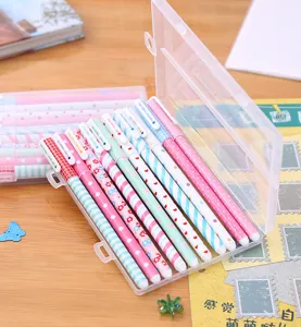 Creative Cute Floral Colored Gel Pens Plastic Office School Writing Stationery Multicolored Writing Pens