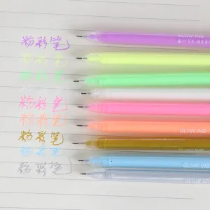 Pastel gel pens set colorful candy watercolor highlighters cute stationery for school art DIY