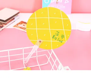 Cute cartoon fruit handheld fan, summer cooling plastic fan for daily use and gifts.