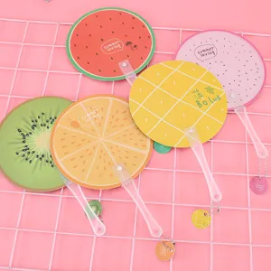 Cute fruit handheld plastic fan for summer daily use, portable and lovely cooling fan.