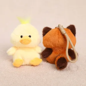 Simpatico peluche animale portachiavi morbido giocattolo ciondolo set per borsa regalo kawaii